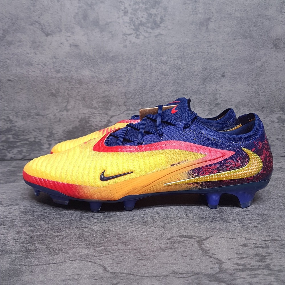 NIKE Phantom 6 Low Elite FG Erling Haaland Soccer Cleats Mens 11.5 Blue Yellow
